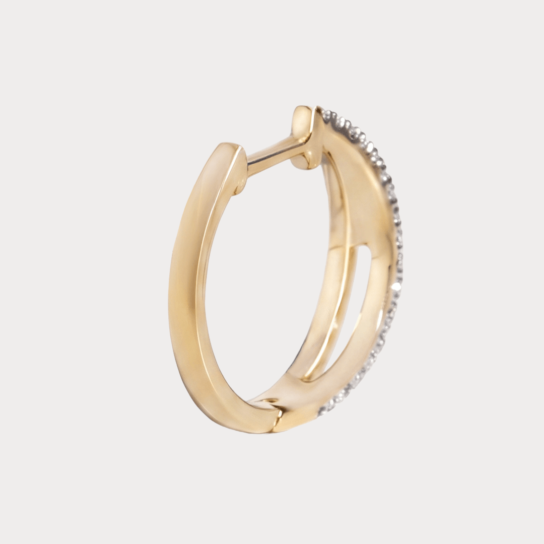 Sunwarm Hoop Diamond EarRing