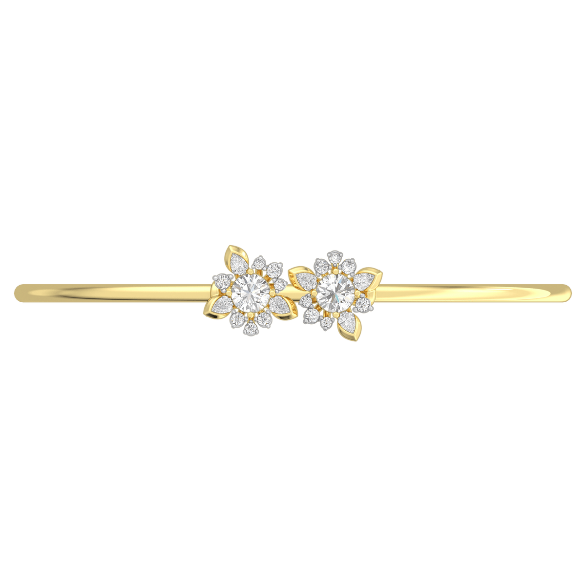 The Aukera Wildflower Cosmos Oval Diamond Bangle
