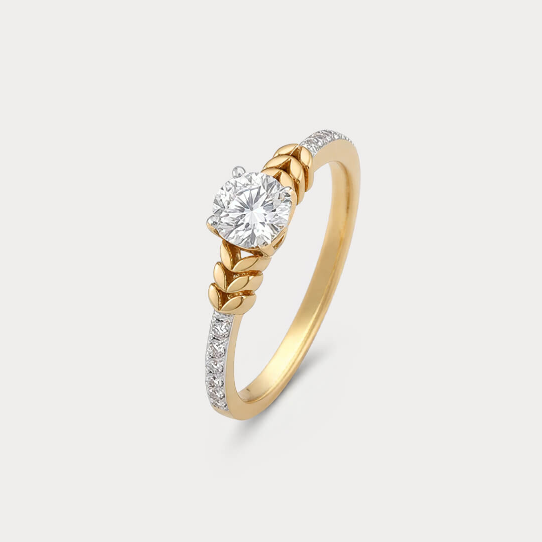 Moonlit Mini-Solitaire Diamond Ring