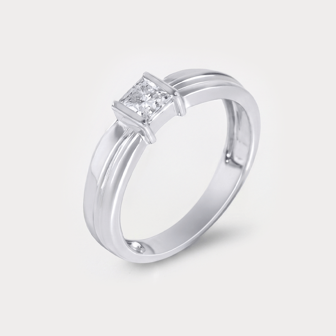 Sterling Diamond Men's Ring