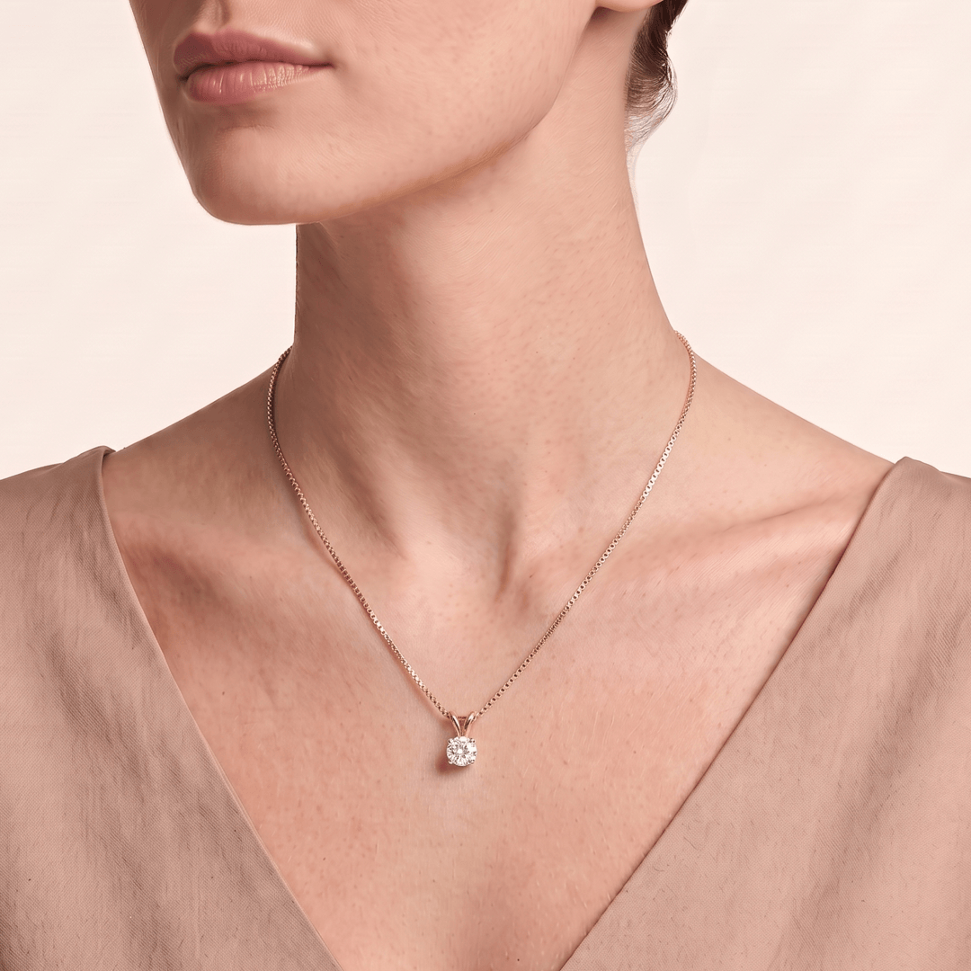 Prestigia Solitaire Diamond Pendant Chain