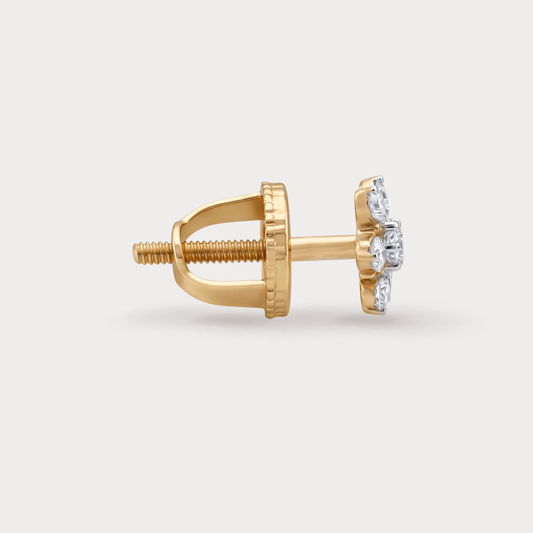 Vine Floral Nakshatra Diamond EarRing
