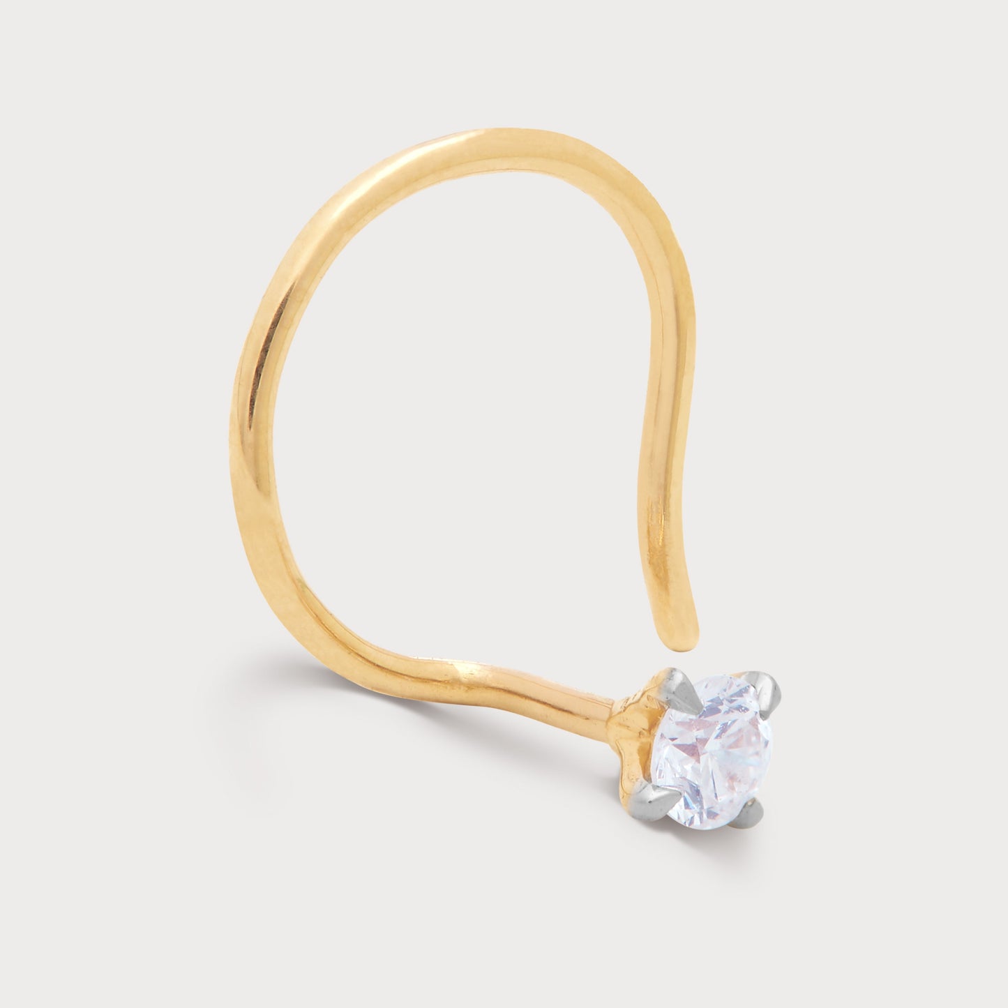 The Solitary Spark Nose Pin