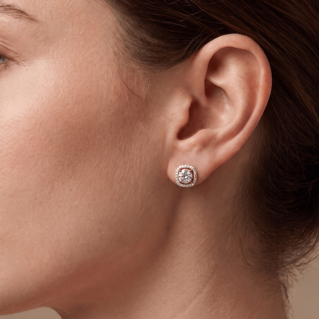 Sparklet Halo Diamond EarRing