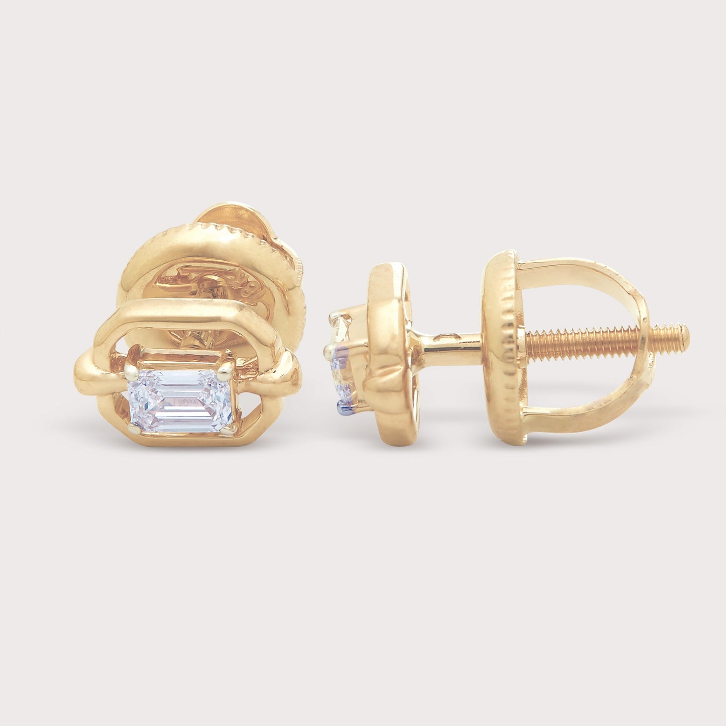 The Framed Emerald Studs