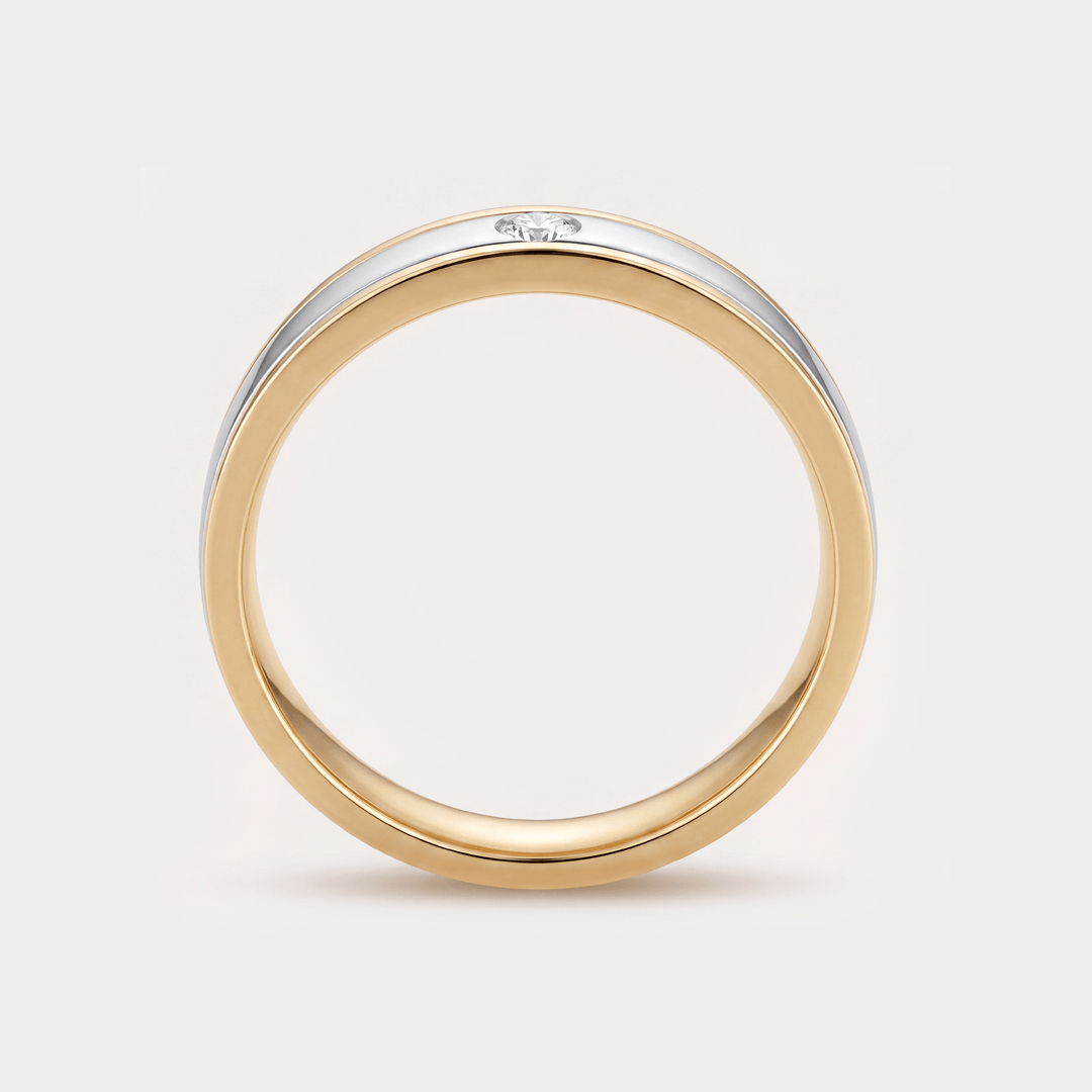 Heartline Diamond Mens Ring
