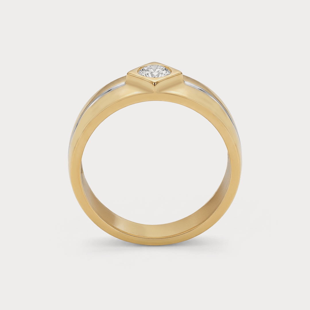 Badge Diamond Mens Ring
