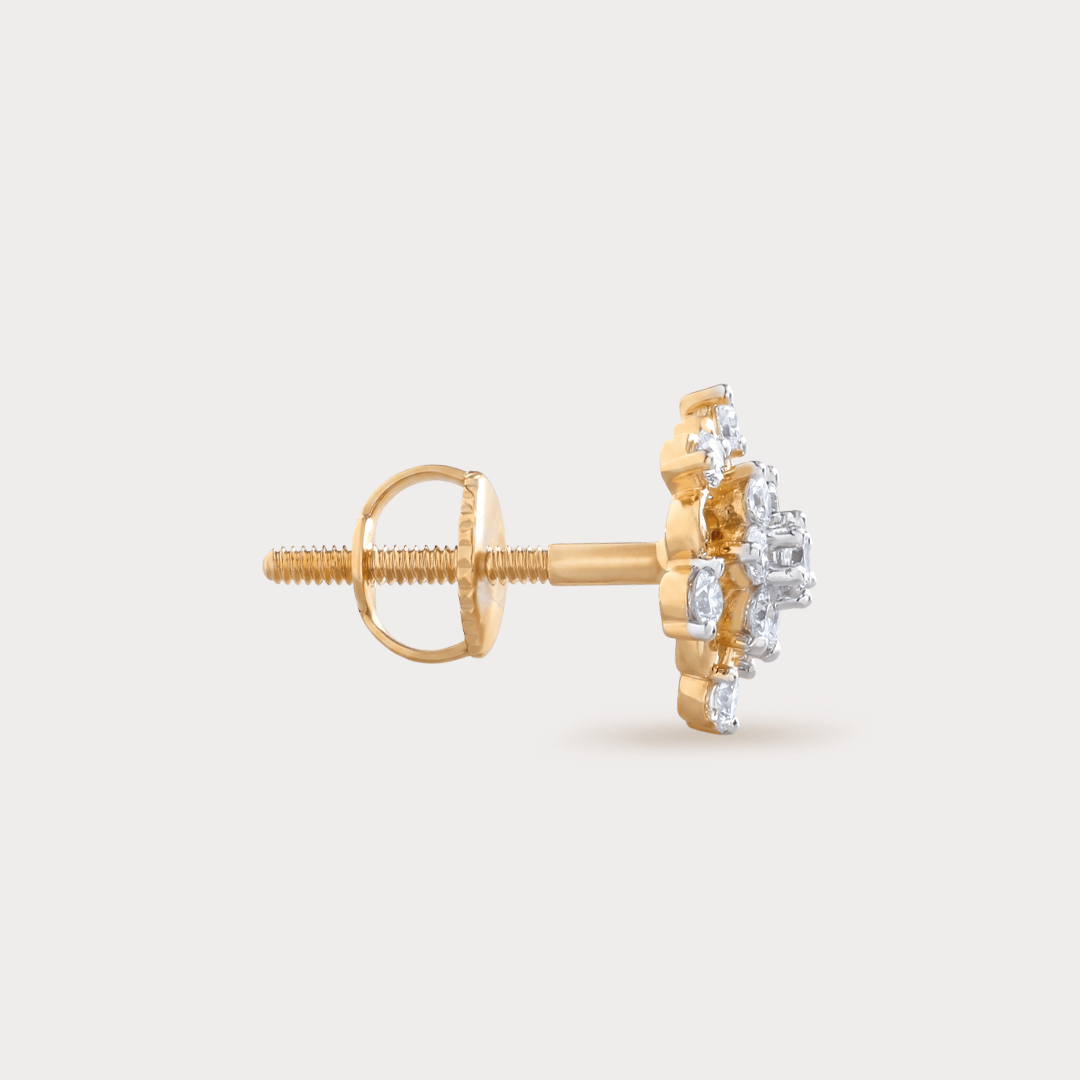 Sundew Floral Nakshatra Diamond EarRing