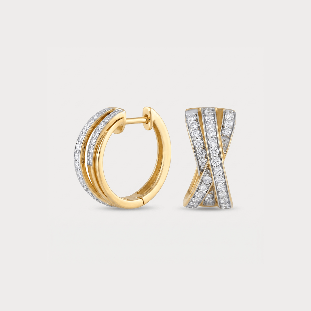 Spool Diamond EarRing