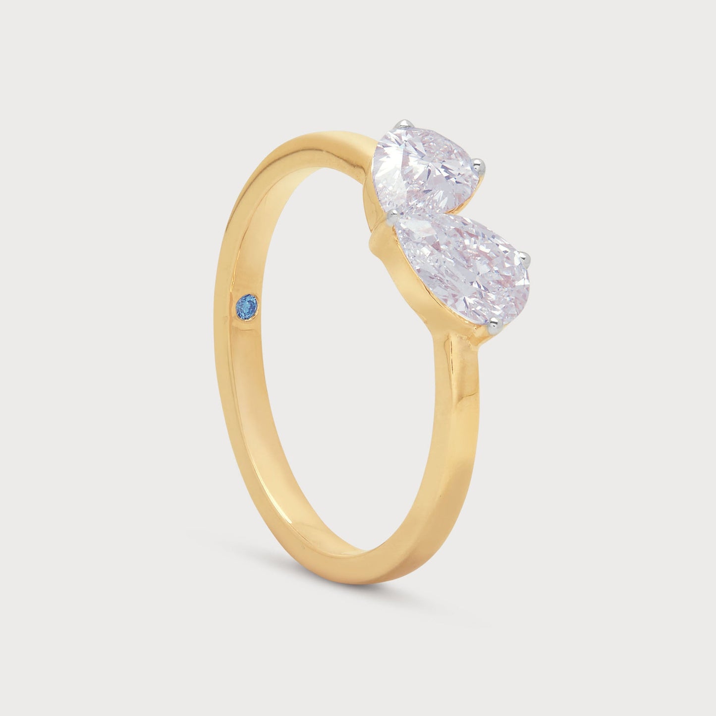 Twin Pear Diamond Ring