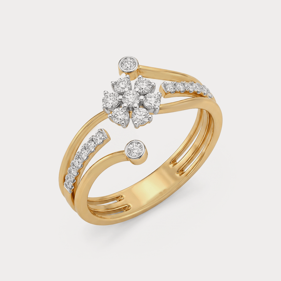 Petal Diamond Rings