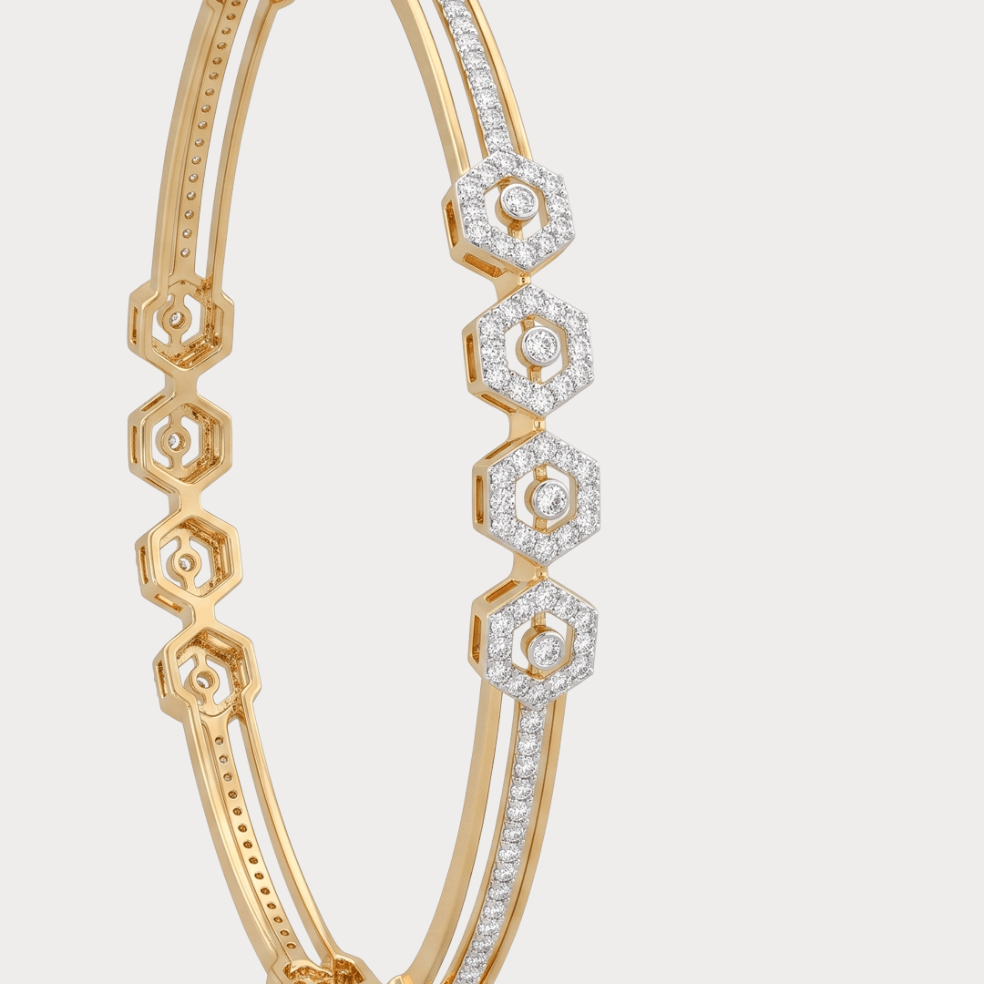 Starlit Grace Diamond Bangle