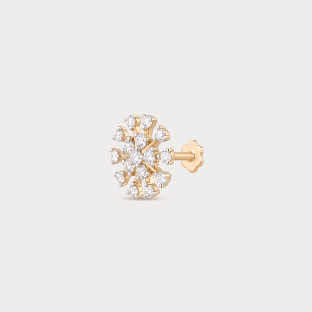 Heatherbloom Stud Diamond Nose Pin