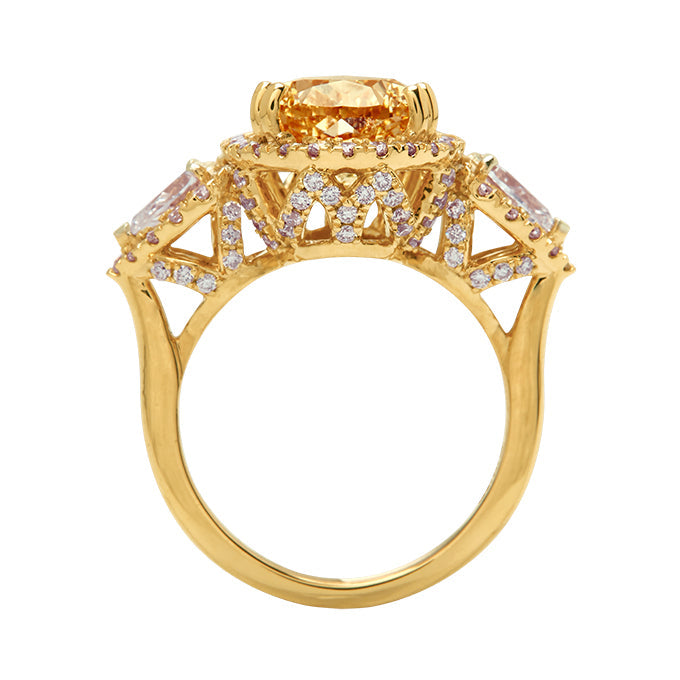 Aukera – Champagne Heartline Pear Ring