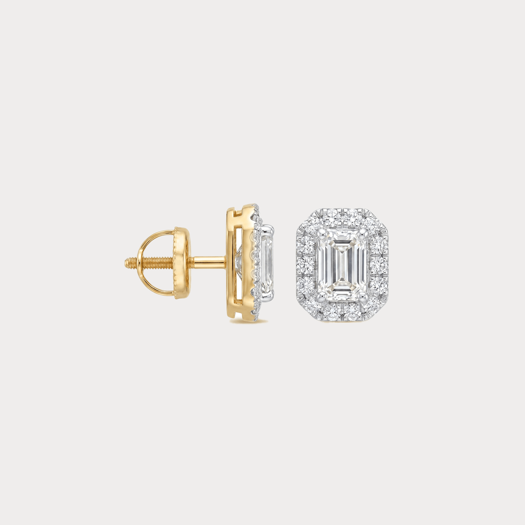 Crown of Light Halo Diamond EarRing