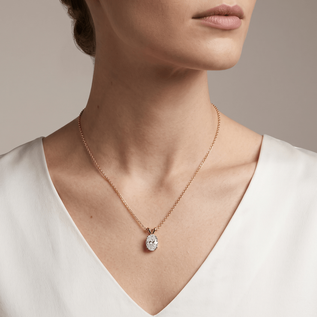 Grace du Ciel Solitaire Diamond Pendant Chain