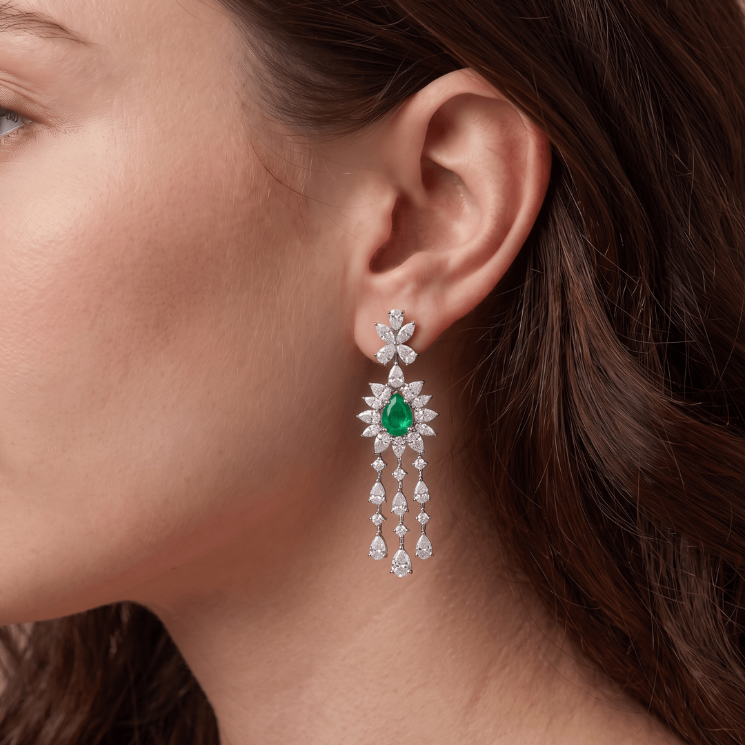 Seraphic Diamond Drop Earrings