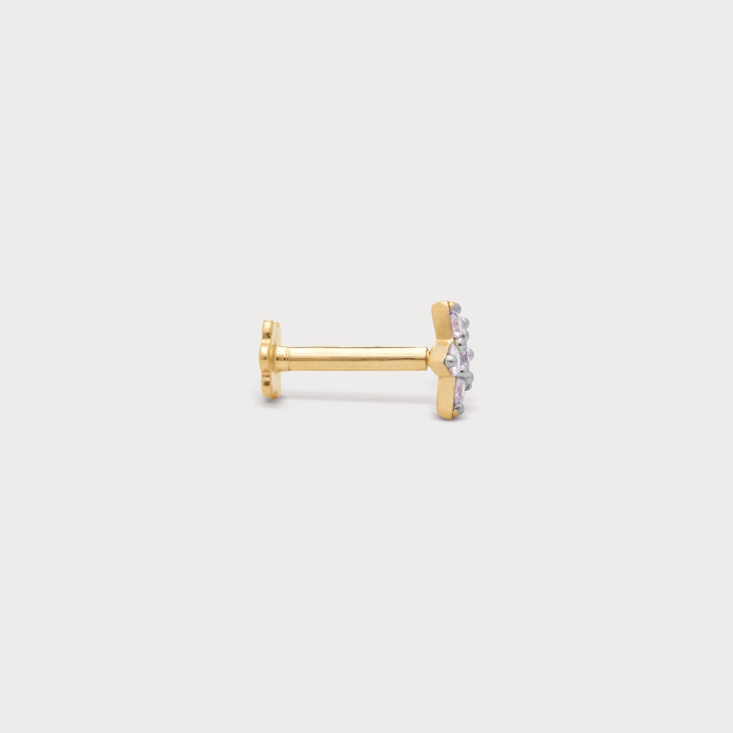 The Stellar Nose Pin - elegant gold diamond nose pin for women, perfect for a sparkling nose piercing. Shop fine diamond jewellery.