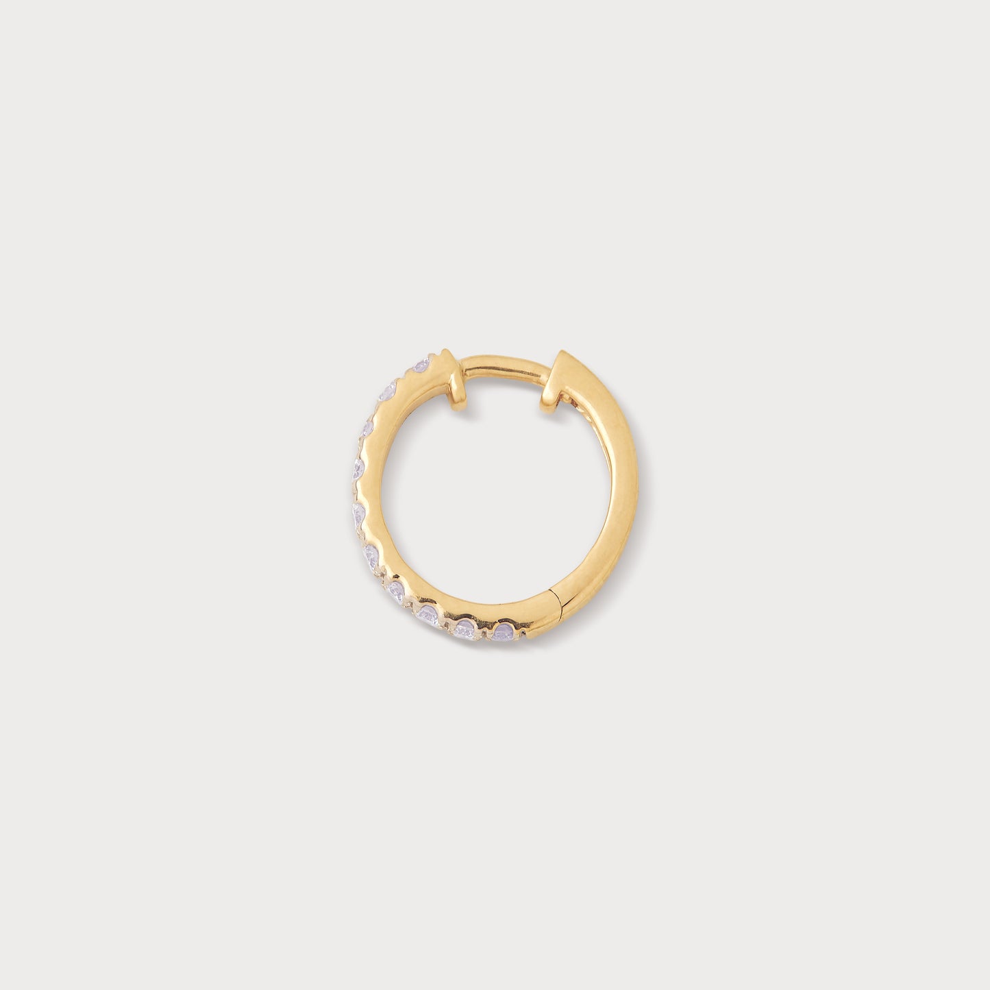 The Eternity Loop Nose Pin - elegant gold hoop nose pin with diamonds, part of our exquisite diamond jewellery collection.