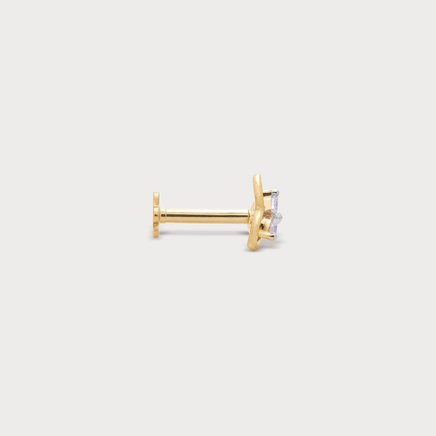 Halo Triangle Diamond Nose Pin