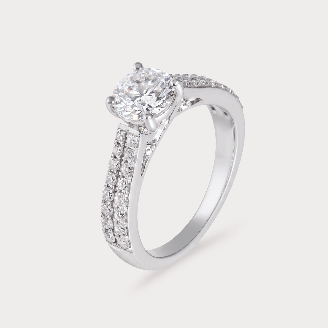 Alianza Solitaire Diamond Ring
