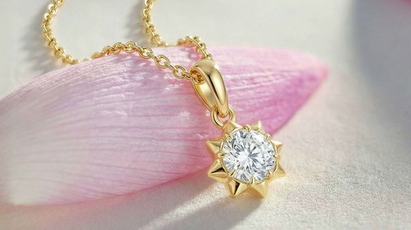 Aukera Ashtalakshmi Solitaire octagonal lab grown diamond pendant