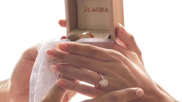 ukera Crest men's lab grown diamond ring with princess-cut diamond in yellow gold