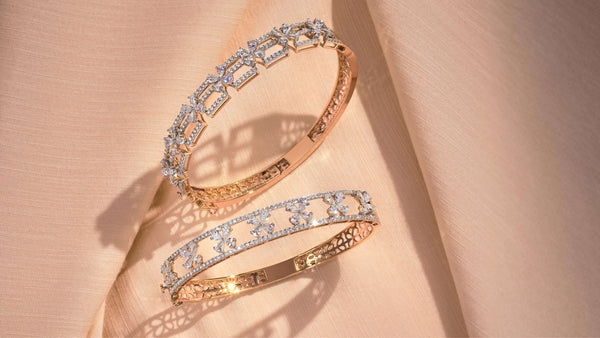 Diamond cocktail ring at a Diwali card party by diya light