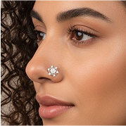 Buy Lab Grown Diamond Nose Pins Online in Gold for Women