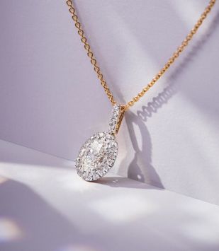 Buy Lab Grown Diamond Pendants Online in Gold for Women & Men