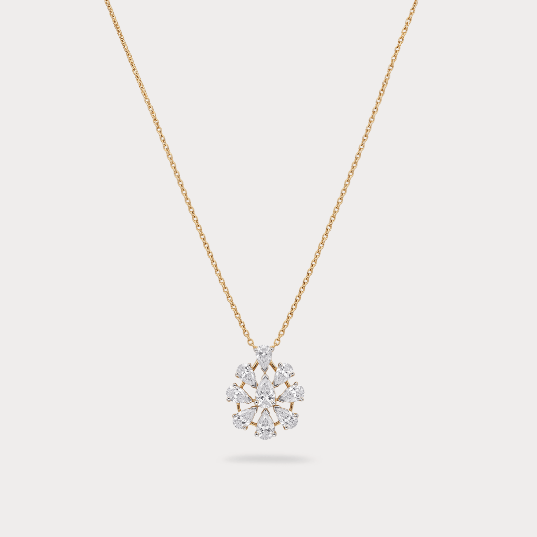 Sunglow Mini-Solitaire Diamond Pendant Chain