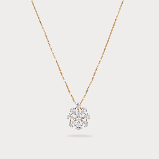 Sunglow Mini-Solitaire Diamond Pendant Chain