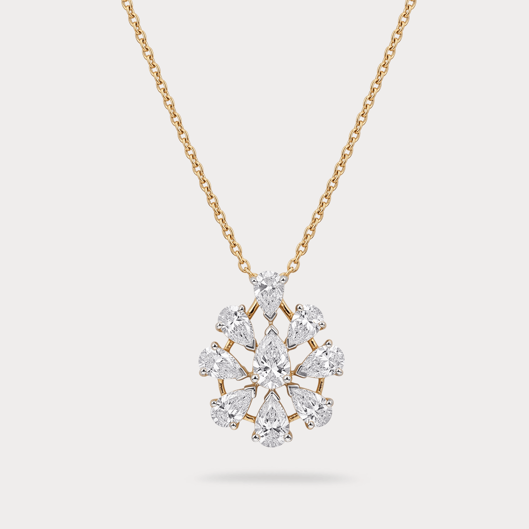 Sunglow Mini-Solitaire Diamond Pendant Chain