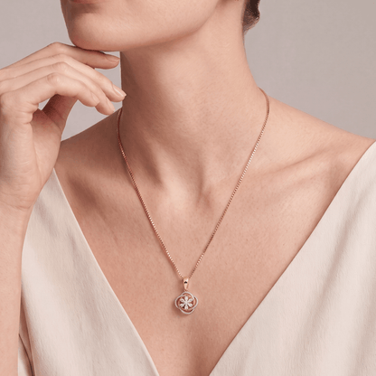 Fernvale Floral Nakshatra Diamond Pendant