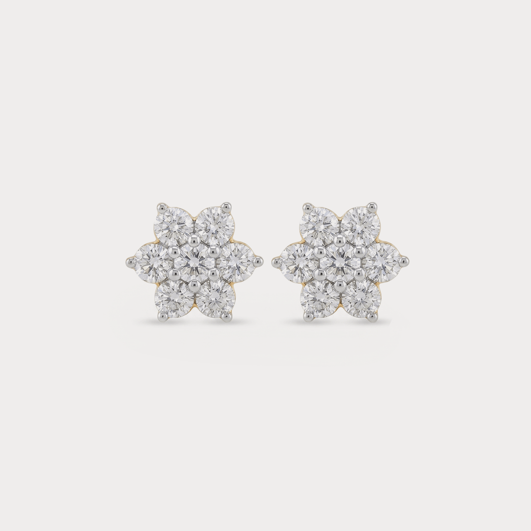 Lunar Bloom Diamond EarRing