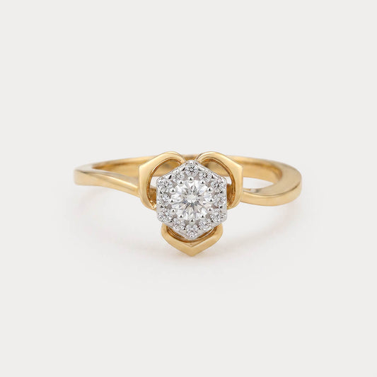 Sagewood Floral Nakshatra Diamond Ring