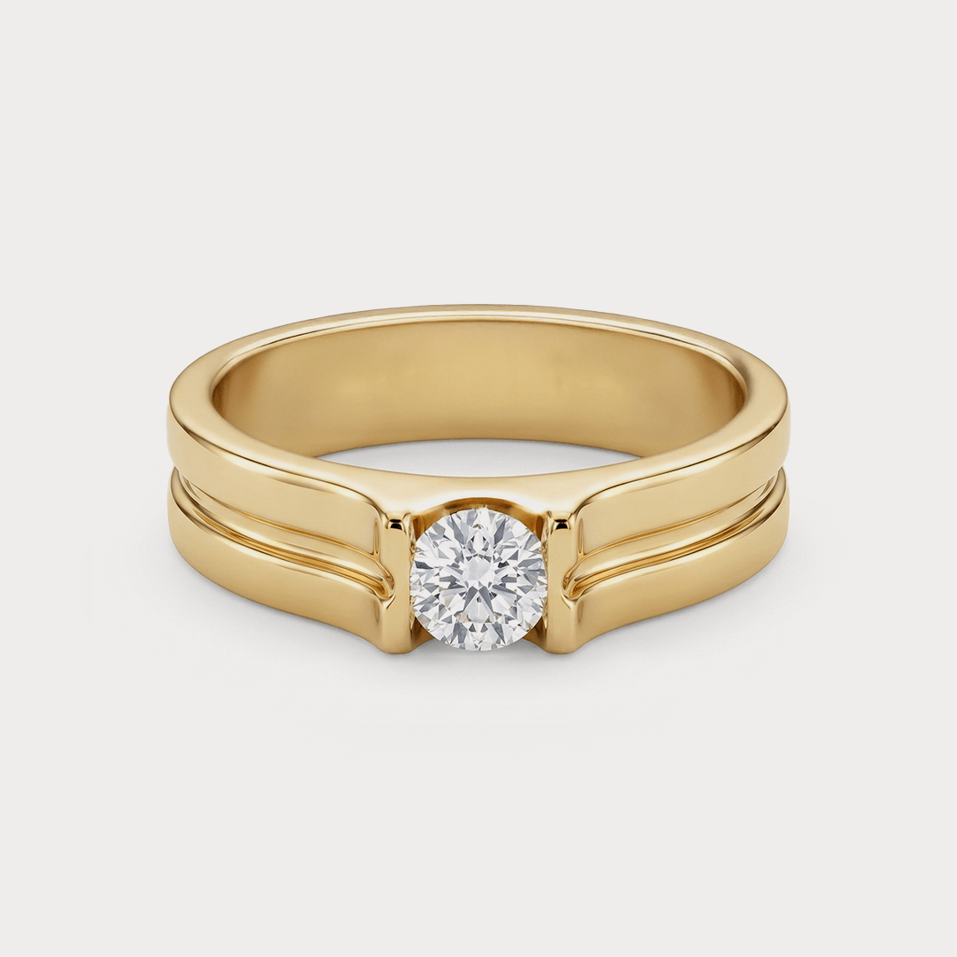 Signet Diamond Mens Ring