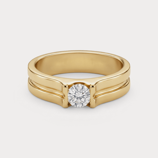 Signet Diamond Mens Ring