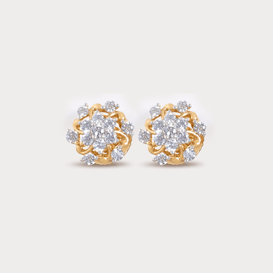 Wildflower Floral Nakshatra Diamond Earrings
