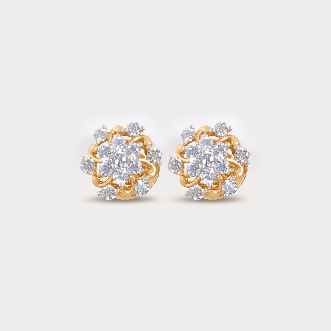 Wildflower Floral Nakshatra Diamond EarRing