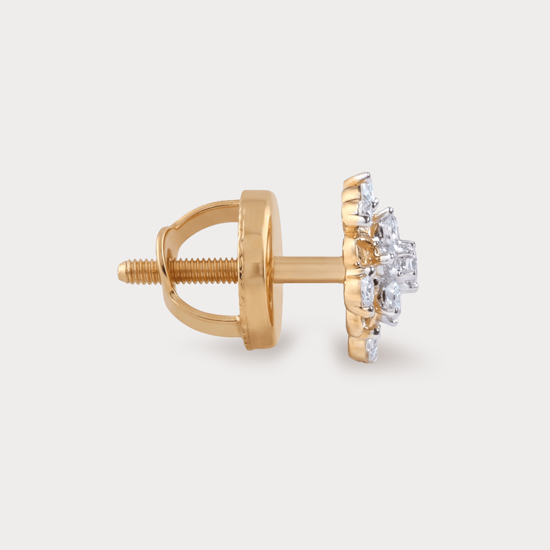 Wildflower Floral Nakshatra Diamond EarRing