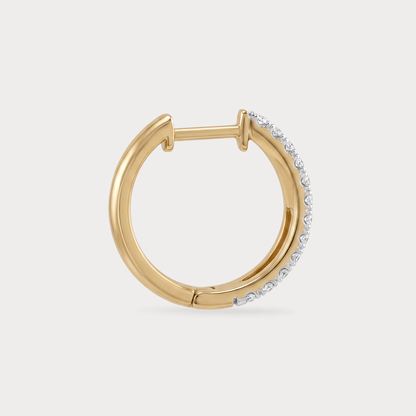 Sunwarm Hoop Diamond Earrings