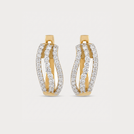 Circle of Light Diamond Hoop Earrings