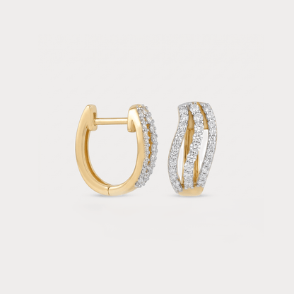 Circle of Light Diamond Hoop Earrings