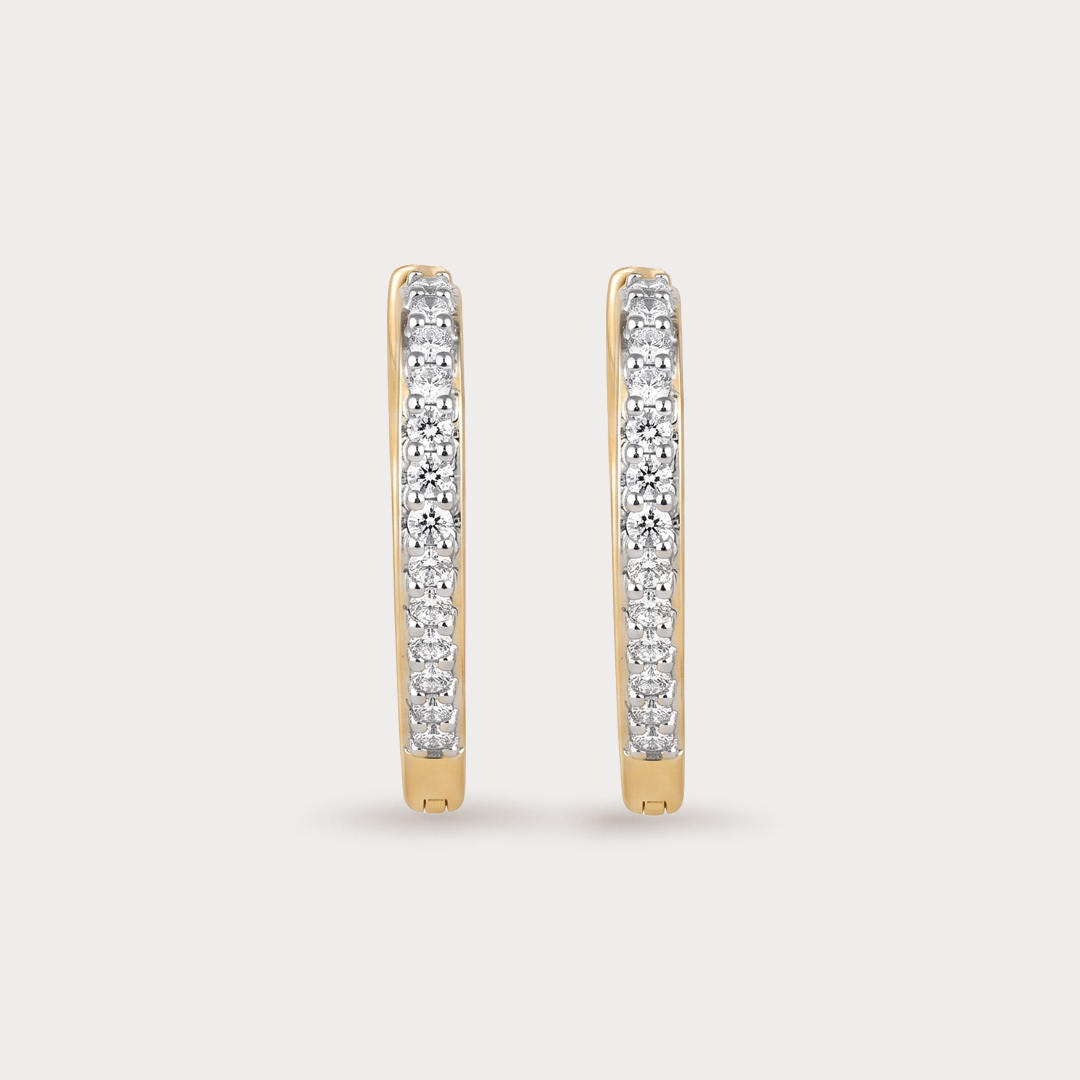 Glowcrest Diamond Hoop Earrings