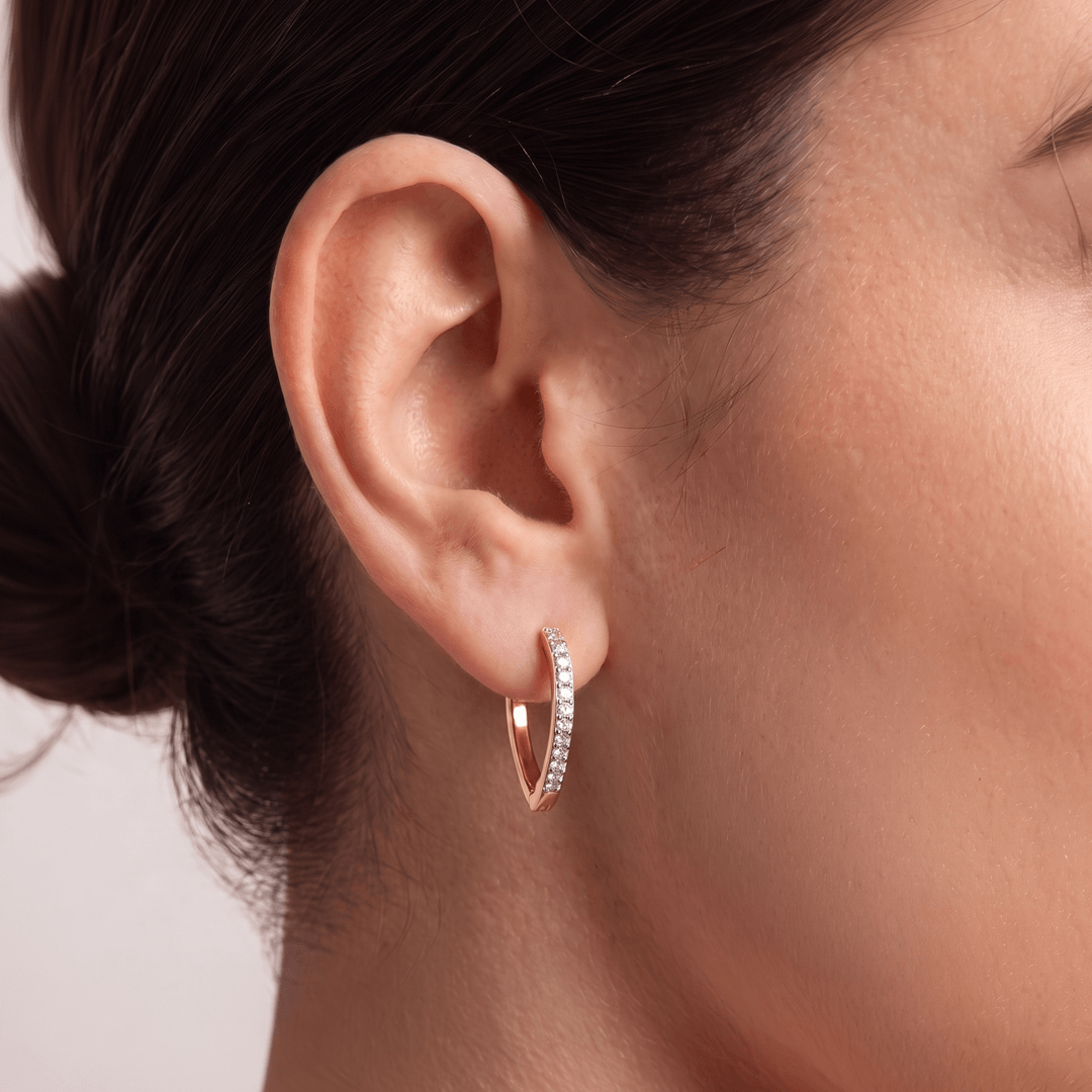 Glowcrest Diamond Hoop Earrings
