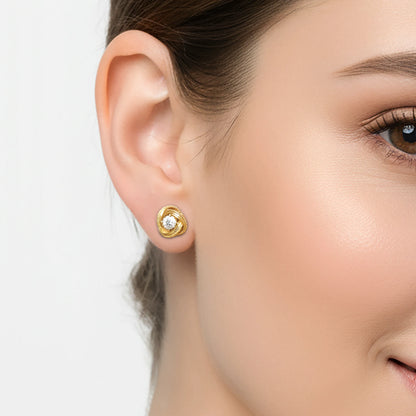 Intertwined Diamond Studs