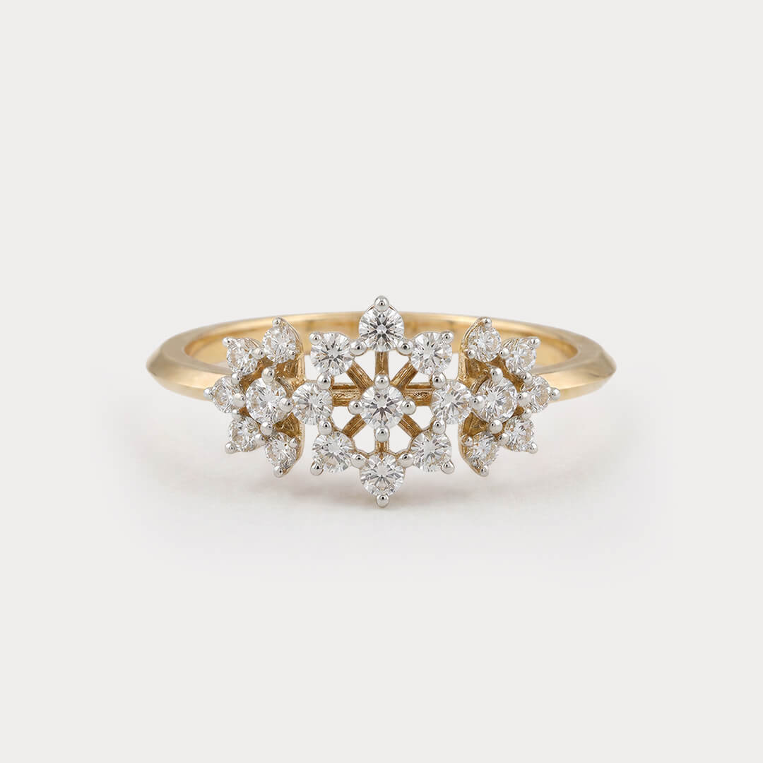 Primrose Floral Nakshatra Diamond Ring