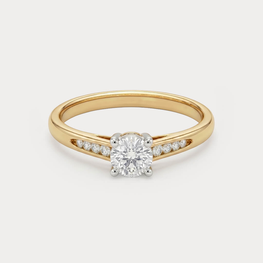 Glowspun Mini-Solitaire Diamond Ring