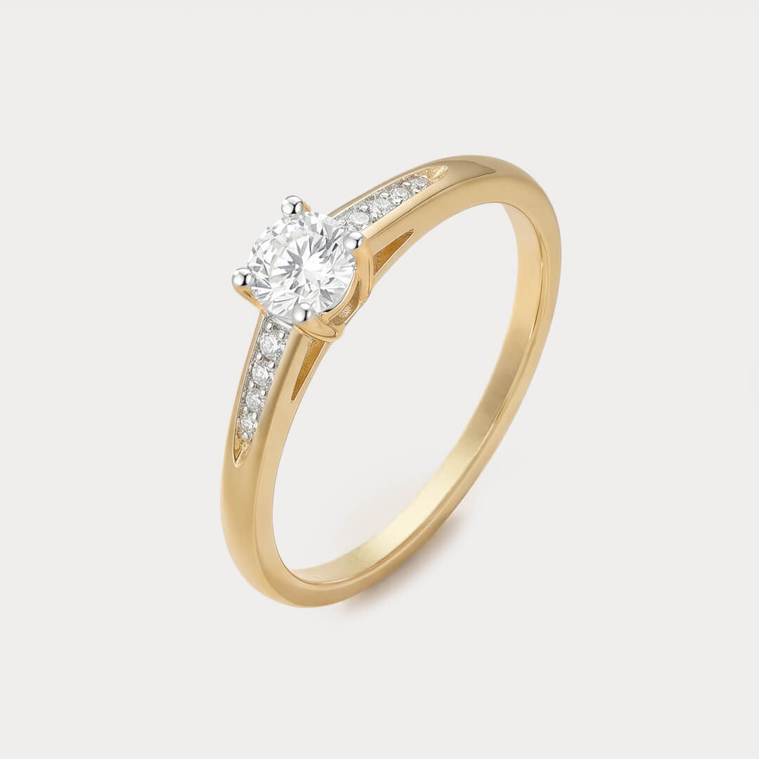 Glowspun Mini-Solitaire Diamond Ring